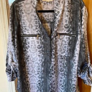 Michael Kors Snakeskin Print Blouse